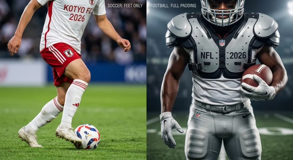 soccer vs football, two different sports